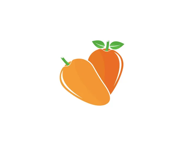 Mango im flachen Stil. Mango-Vektor-Logo. — Stockvektor