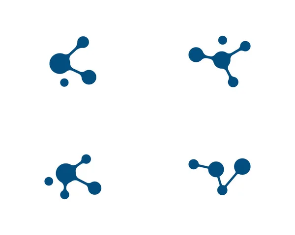 Ilustração do ícone do vetor do logotipo da molécula — Vetor de Stock