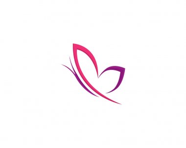 Güzellik kelebek Logo şablonu vektör simgesi