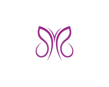 Güzellik kelebek Logo şablonu vektör simgesi