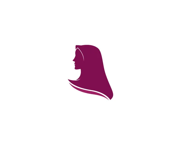 Illustrazione vettoriale del modello del logo hijab Muslimah — Vettoriale Stock