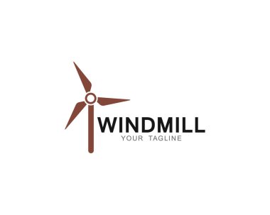 Windmill logo şablon vektör resimleme
