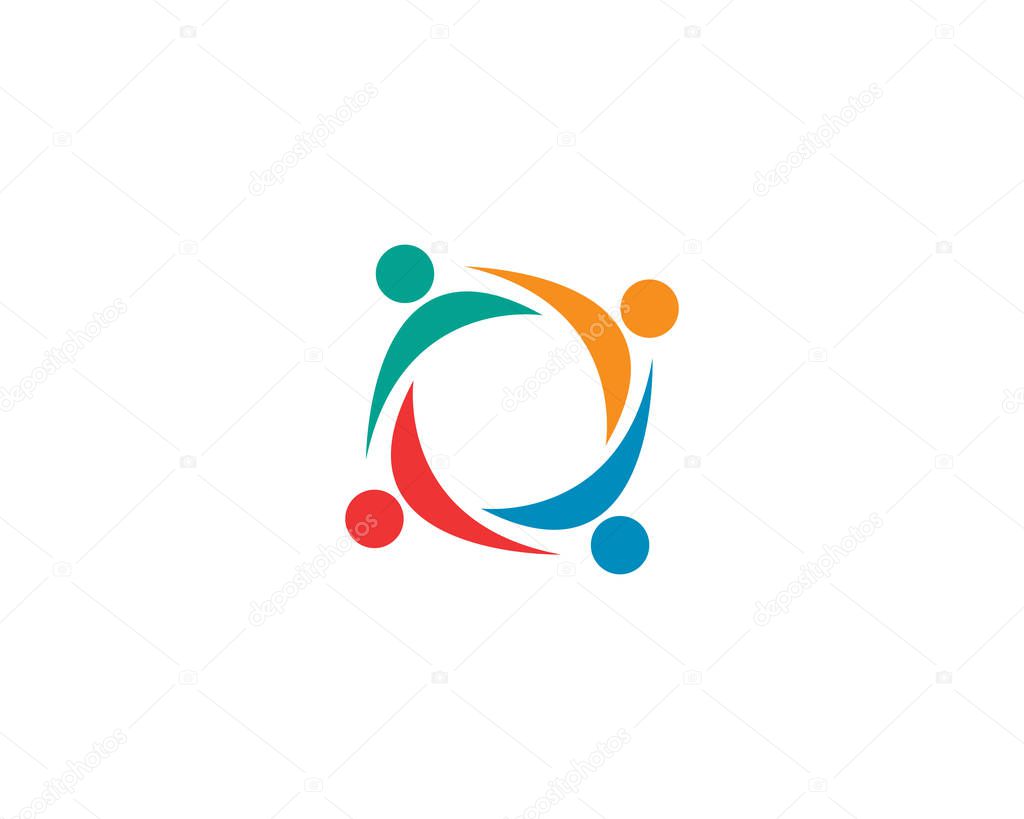 Adoption and community care Logo template vector icon