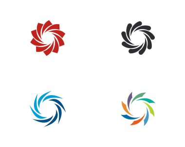 Vortex vektör illüstrasyon simgesi Logo Şablonu