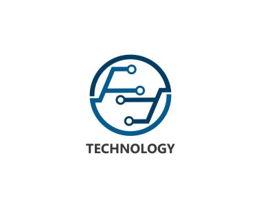 Vektör logo teknolojisi kavramı illüstrasyon
