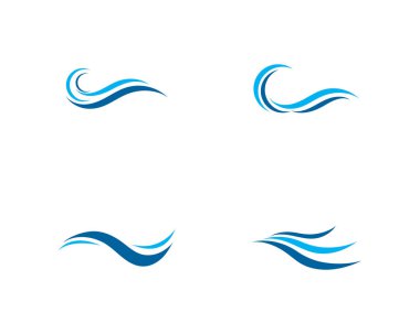 Su dalgası simgesi Logo şablonu vektör