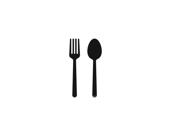 Logo de tenedor y cuchara — Vector de stock