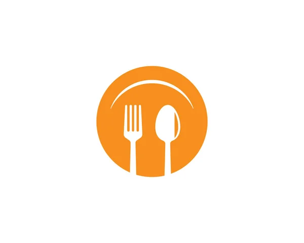 Logo de tenedor y cuchara — Vector de stock