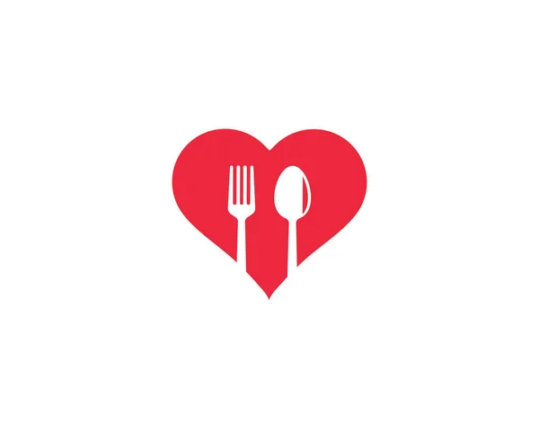 叉子和勺子徽标 — 图库矢量图片