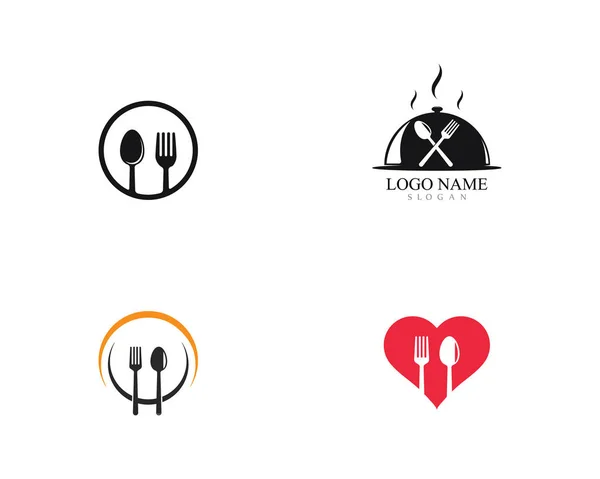 フォークとスプーンのロゴ — ストックベクタ