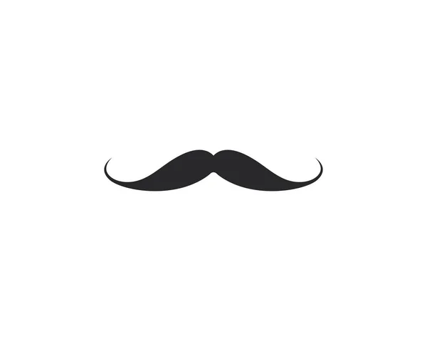 Schnurrbart Logo Vorlage Vektor — Stockvektor