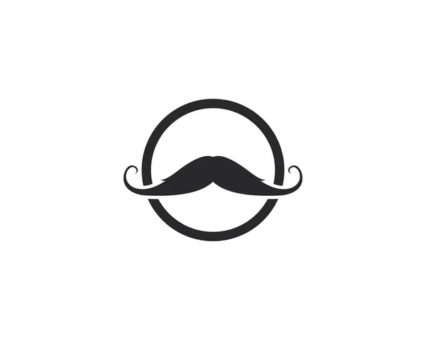 Modèle de logo moustache vecteur — Image vectorielle