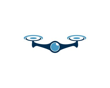 Drone logosu vektör simgesi 