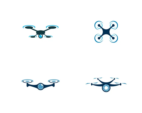 Drone logo vector icon — Stock Vector
