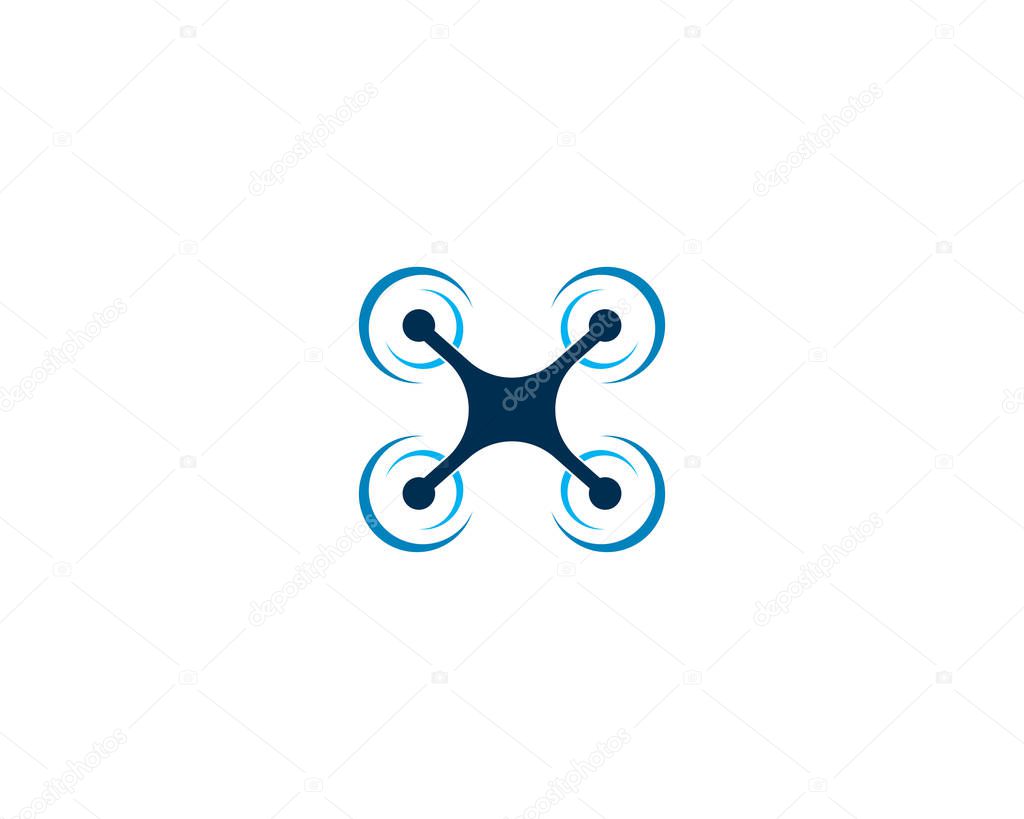 Drone logo vector icon 