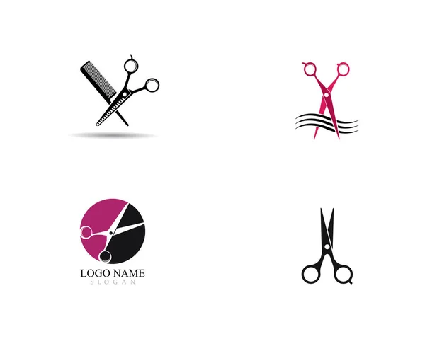 Scissors logo vector icon — Stock Vector