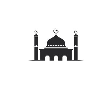 Cami Müslüman simge vektör Çizim tasarımı 