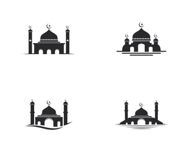 Cami Müslüman simge vektör Çizim tasarımı 
