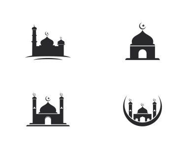 Cami Müslüman simge vektör Çizim tasarımı 