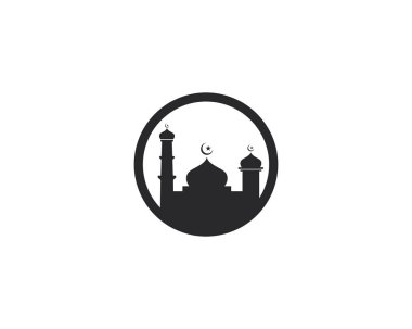 Cami Müslüman simge vektör Çizim tasarımı 