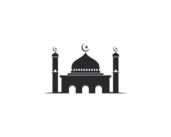 Mecset Moslem ikon vektor illusztráció tervezés — Stock Vector