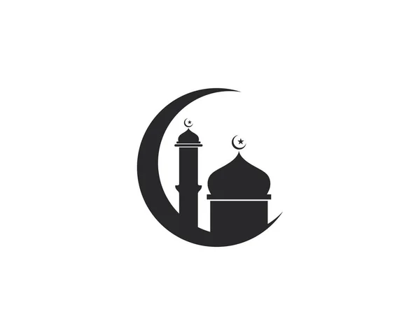 Mecset Moslem ikon vektor illusztráció tervezés — Stock Vector