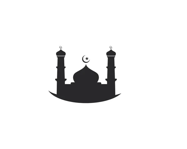 Mecset Moslem ikon vektor illusztráció tervezés — Stock Vector