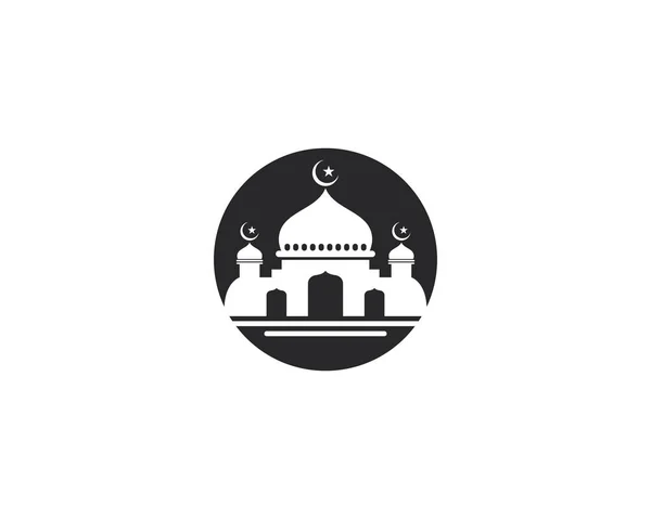 Mecset Moslem ikon vektor illusztráció tervezés — Stock Vector