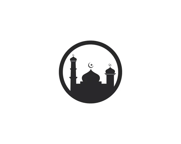 Meczet ikona Moslem wektor projekt ilustracji — Wektor stockowy