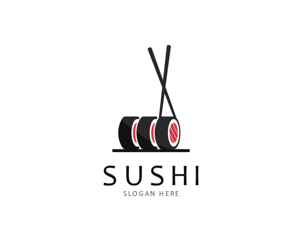 Ikona vektoru předlohy s logem sushi pro japonské pokrmy — Stockový vektor
