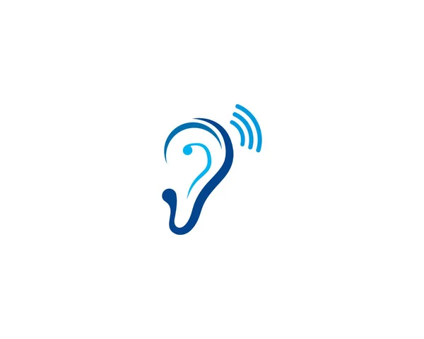 Meghallgatás logo sablon vektoros ikon illusztráció — Stock Vector