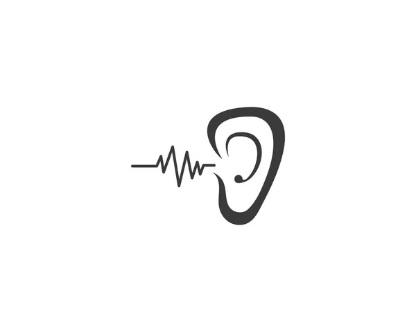 Modèle de logo auditif illustration d'icône vectorielle — Image vectorielle