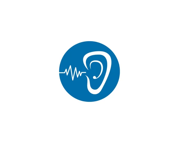 Modèle de logo auditif illustration d'icône vectorielle — Image vectorielle