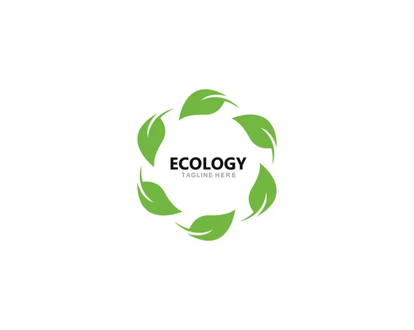 Logo foglia di albero ecologico — Vettoriale Stock