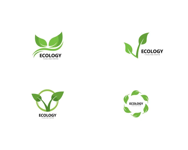 Eco drzewo liść logo — Wektor stockowy