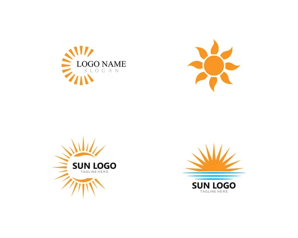 Modèle vectoriel d'icône de logo solaire . — Image vectorielle