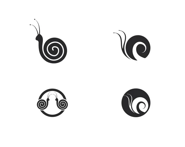 Salyangoz logo şablon vektör simgesi illüstrasyon — Stok Vektör