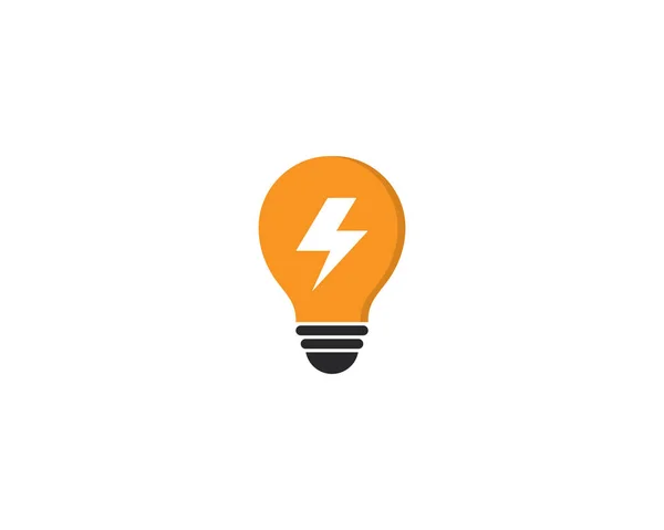 Light bulb logo template vector icon illustration — Stock Vector