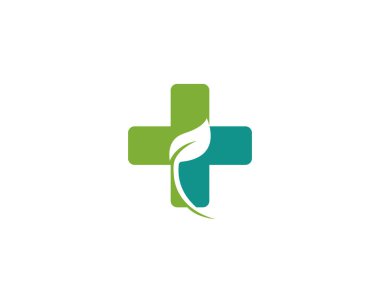 Bitkisel ilaç logo konsepti