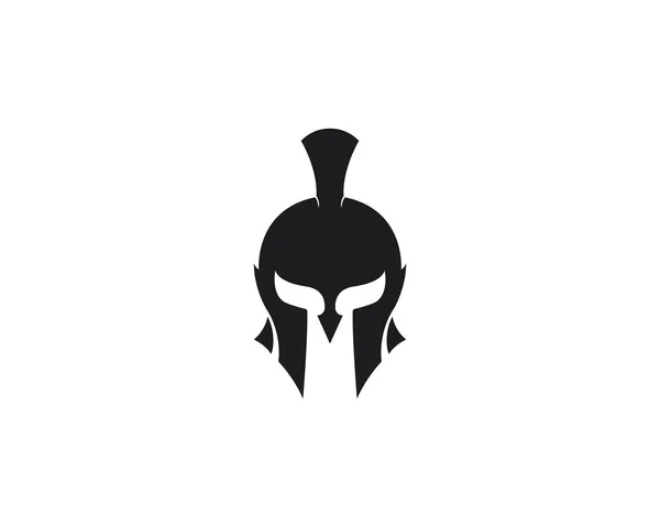Spartan casco logo plantilla vector icono — Vector de stock