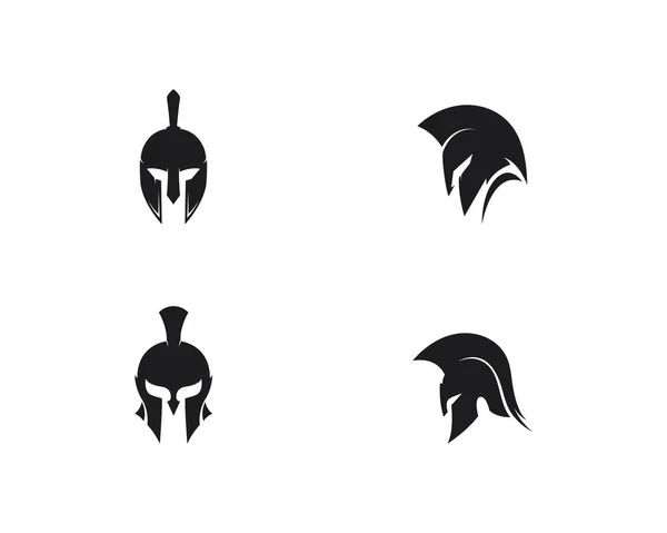 Spartanische Helm-Logo-Vorlage Vektorsymbol — Stockvektor