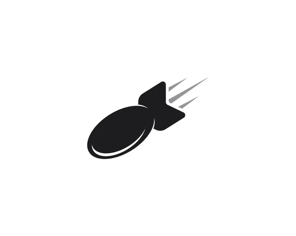 シンプルな爆弾ロゴベクトルアイコンのイラスト — ストックベクタ