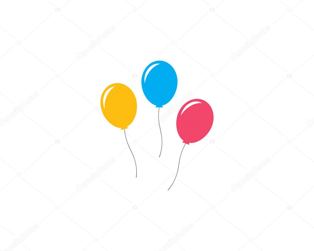 Balloon vector icon template 