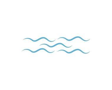Su Dalgası sembolü ve simge logo şablonu