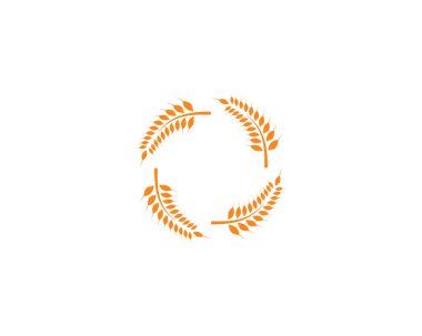 Tarım Buğdayı Logo Şablonu vektör simgesi 