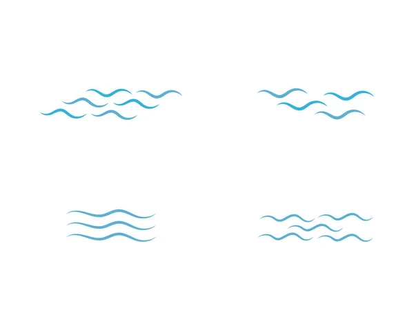 Symbole et icône de vague d'eau Modèle de logo — Image vectorielle