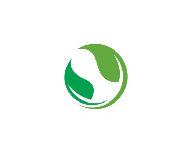 Yeşil yaprak ekoloji doğa eleman vektör logolar 