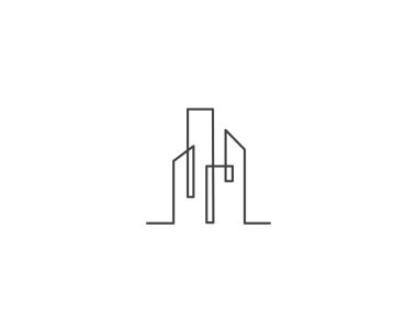 evde bakım ve Bina Logo Vektör Simgesi İllüstrasyon 