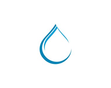 Su drop logosu şablon vektör simge illüstrasyon