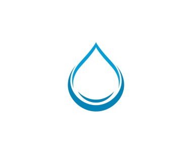 Su drop logosu şablon vektör simge illüstrasyon